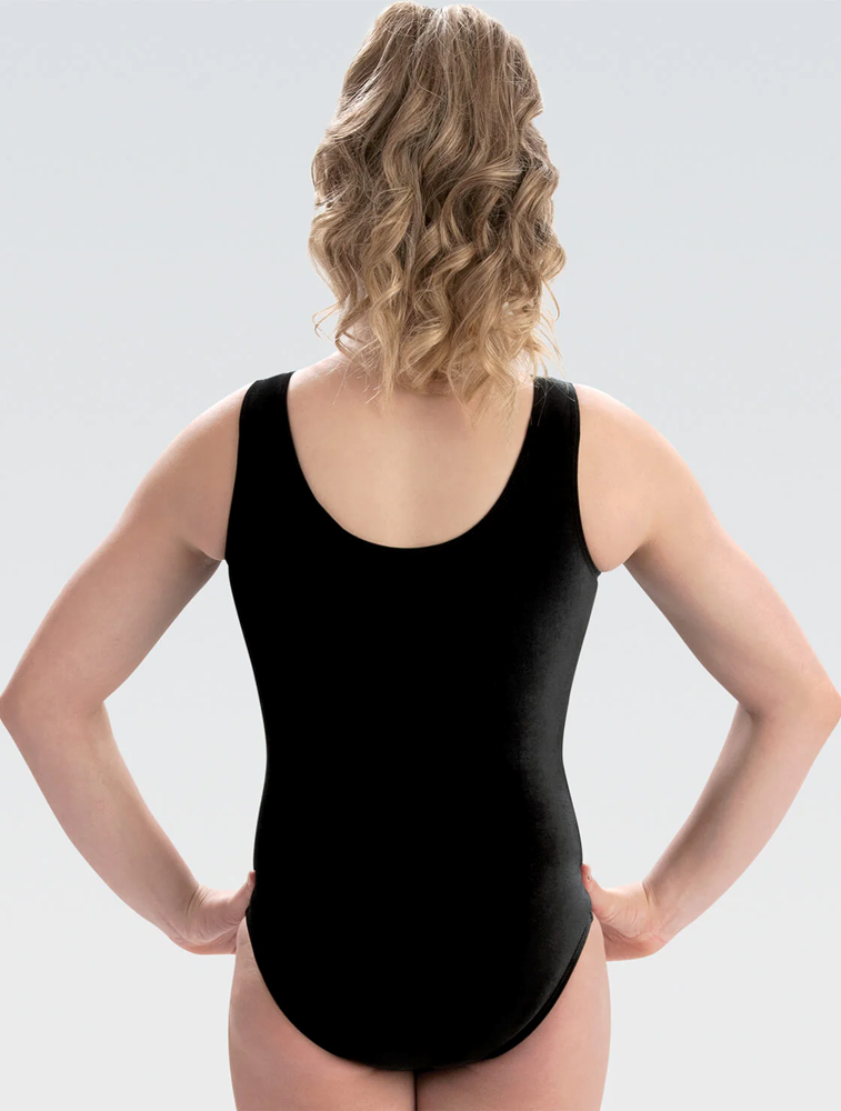 Classic Velvet Tank Leotard Black
