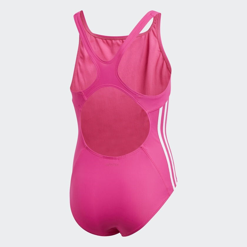 Essence Core 3 Stripes Swimsuit (Shock Pink/White)