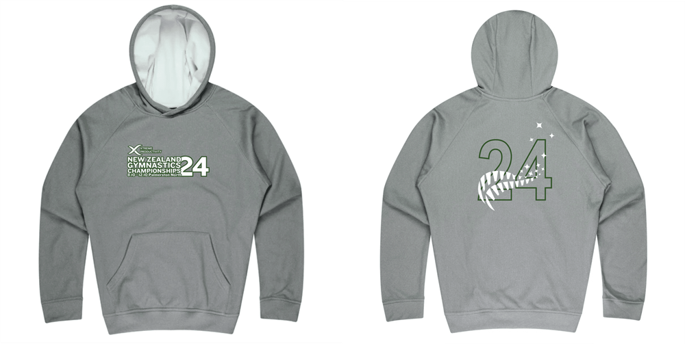 2024 XP New Zealand Gymnastics Championship Hoodie Grey