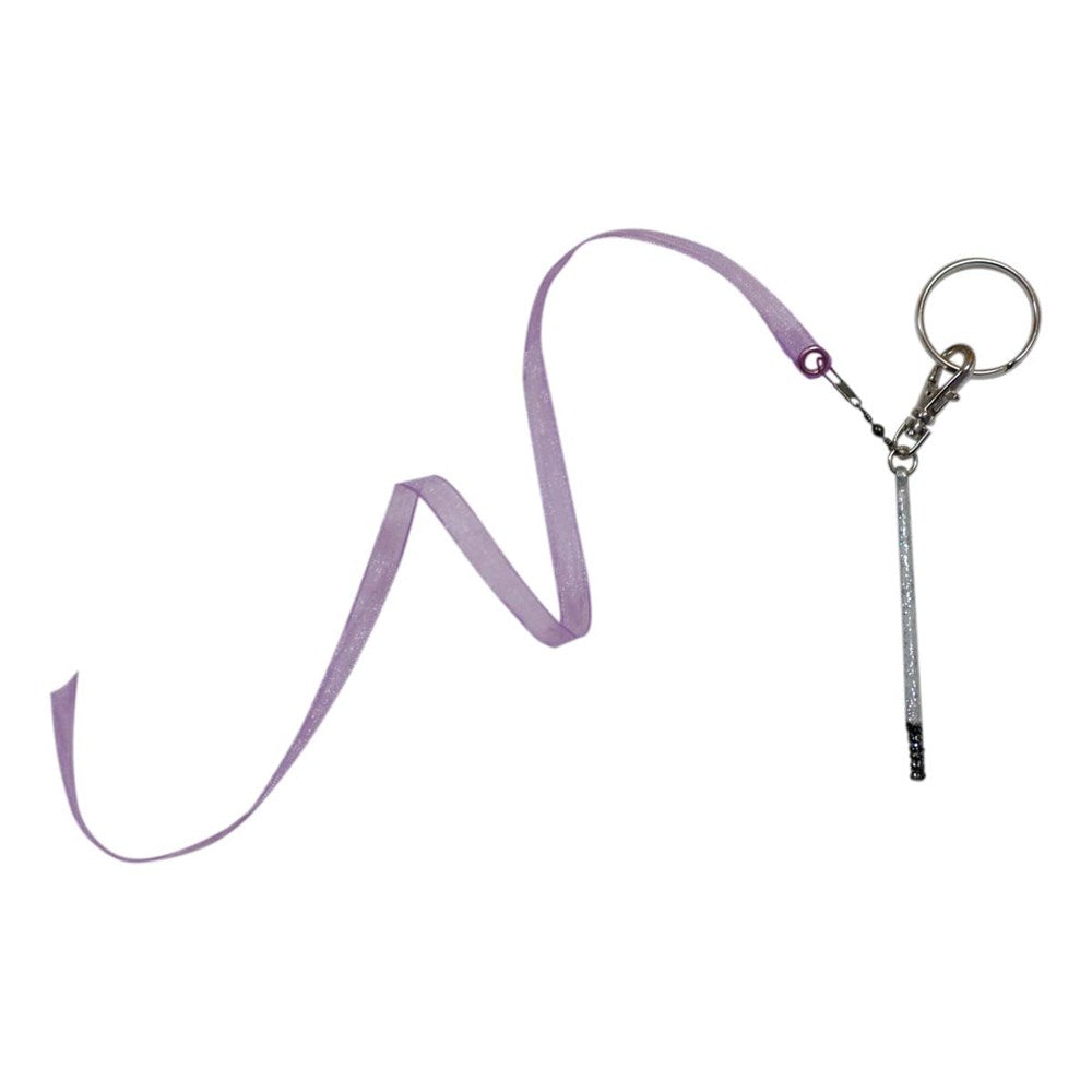 Stick and ribbon keychain