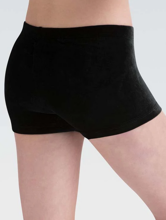 Velvet Micro Mini Workout Shorts Black