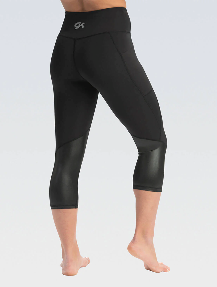 High-Waisted High-Shine Capris