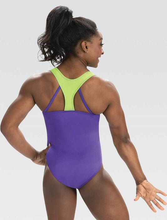 Simone Biles Signature Collection Purple Speckled Racerback Leotard