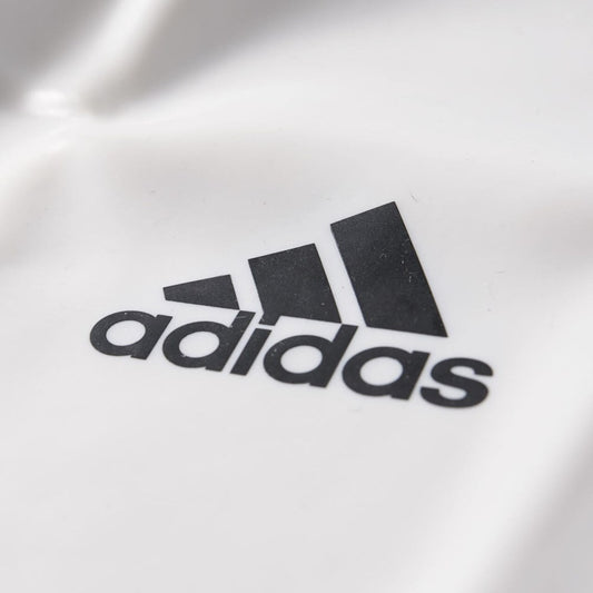 Silicone 3-Stripes Swim Cap White