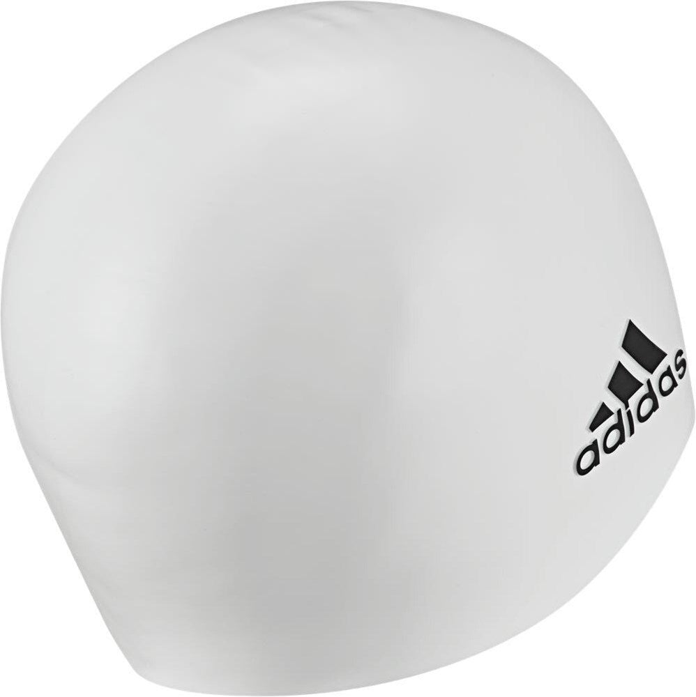 Silicone Logo Swim Cap White
