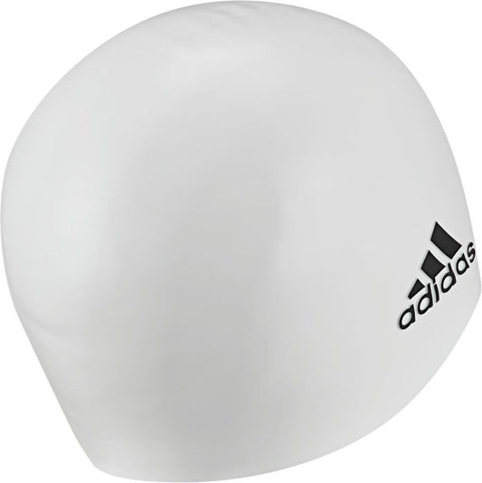 Silicone Logo Swim Cap White