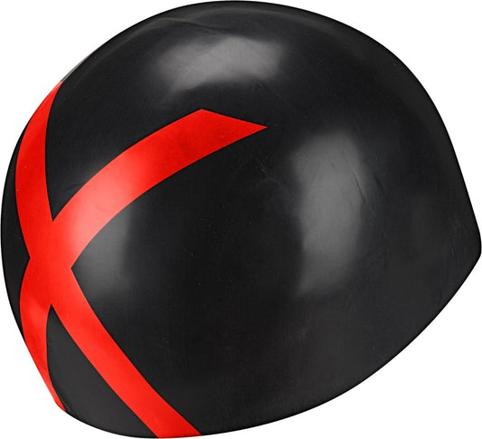 adidas 3D Silicone Swim Cap (Black/Solar Red)