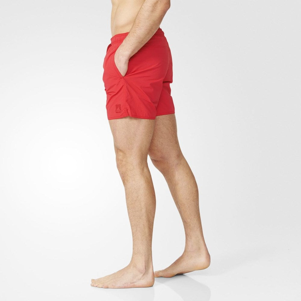 Short Leg Solid Water Short Red