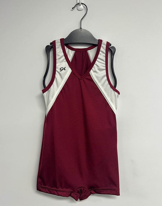 Maroon and White Mens Leotard