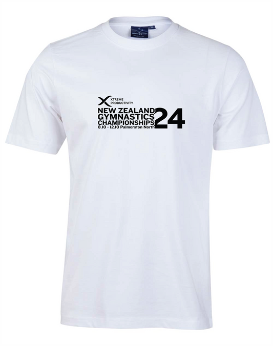 2024 XP New Zealand Gymnastics Championship  Shirt White