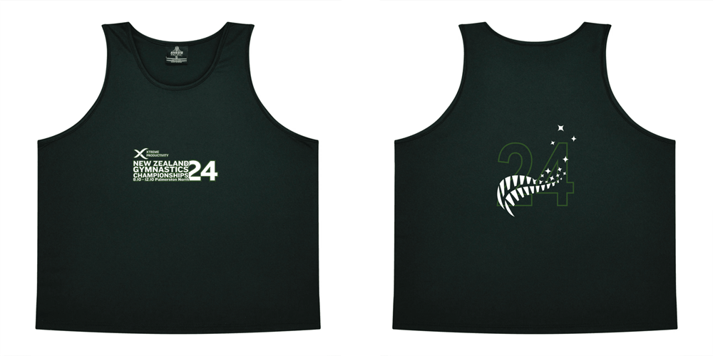 New Zealand Gymnastics Championship Singlet Black