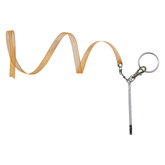 Stick and ribbon keychain