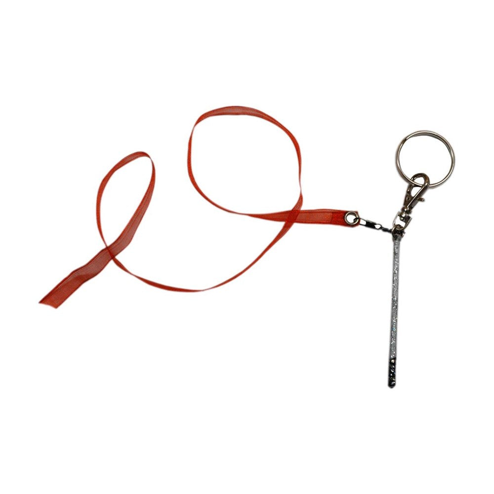 Stick and ribbon keychain