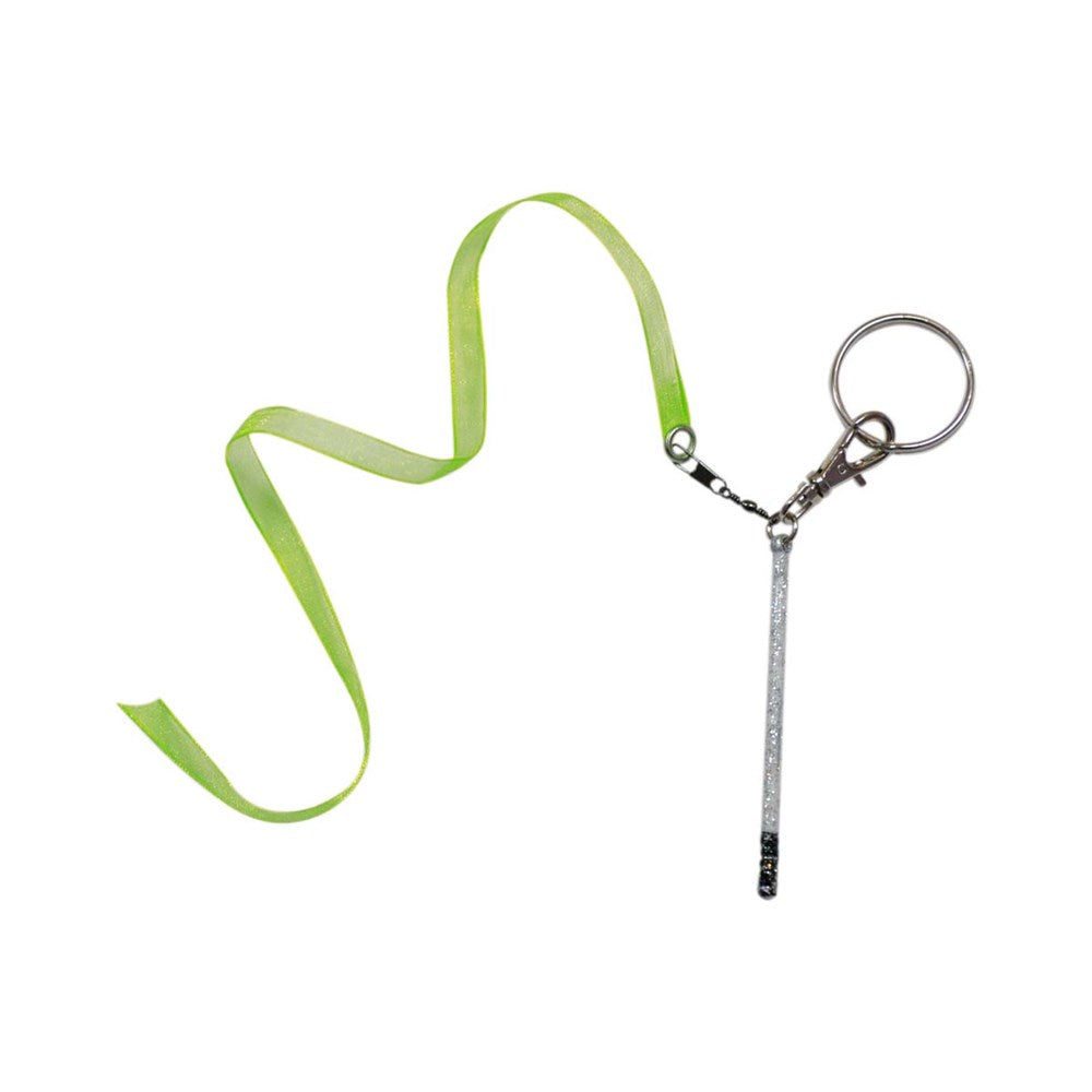 Stick and ribbon keychain