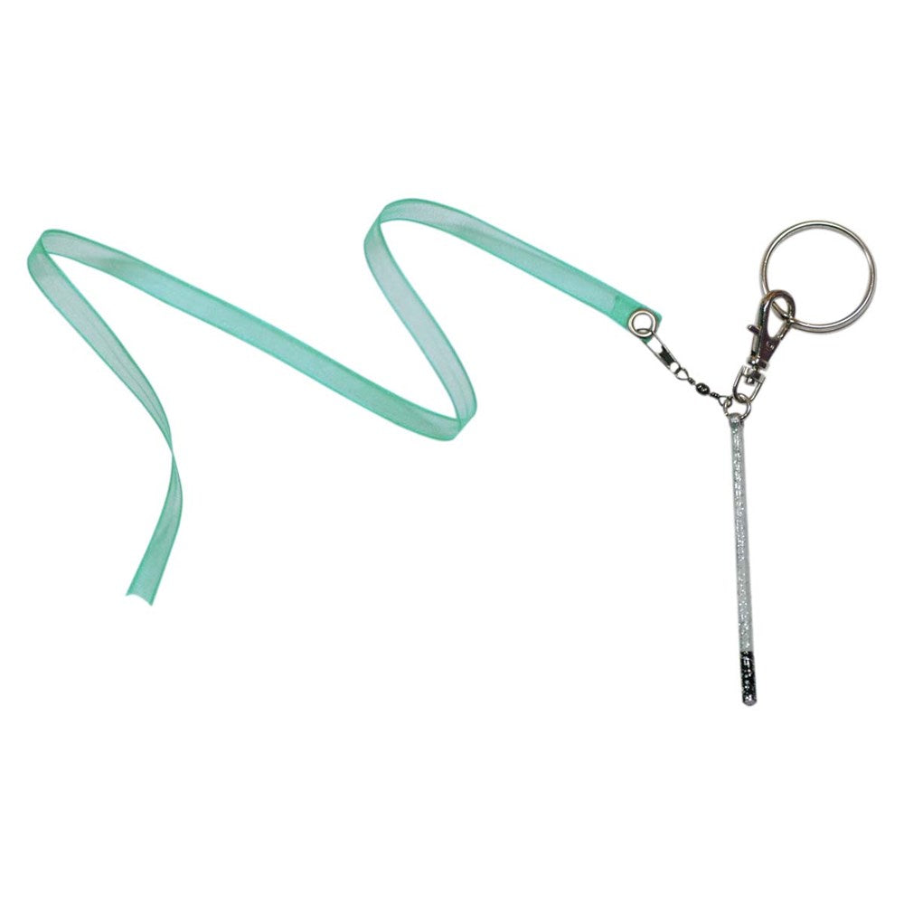 Stick and ribbon keychain