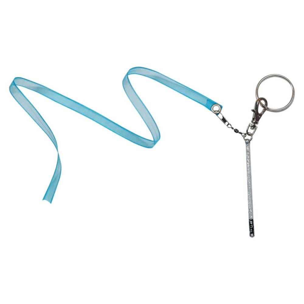 Stick and ribbon keychain