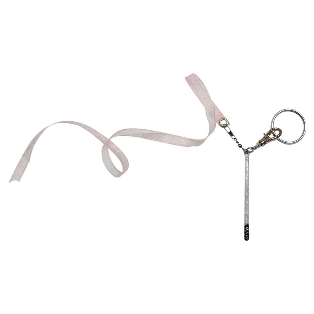 Stick and ribbon keychain