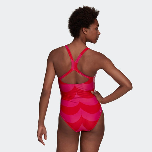 SH3.RO 3-Stripes Marimekko Swimsuit Magenta/ Vivid Red