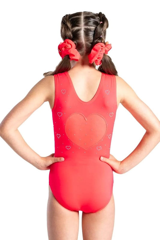 Sheer Love Sleeveless Leotard - Red