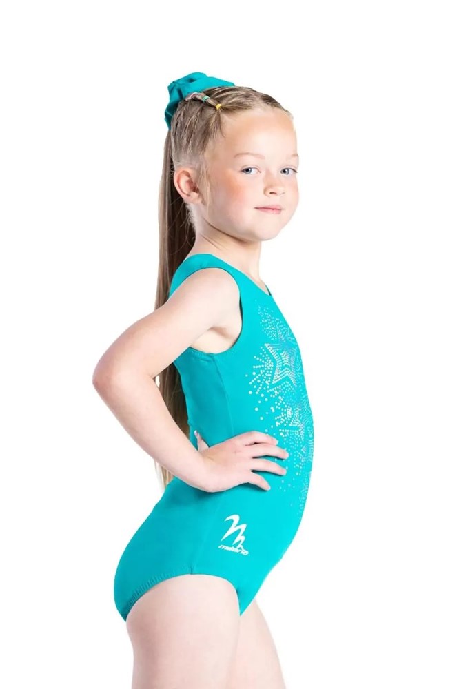 Star Gaze Sleeveless Leotard - Jade