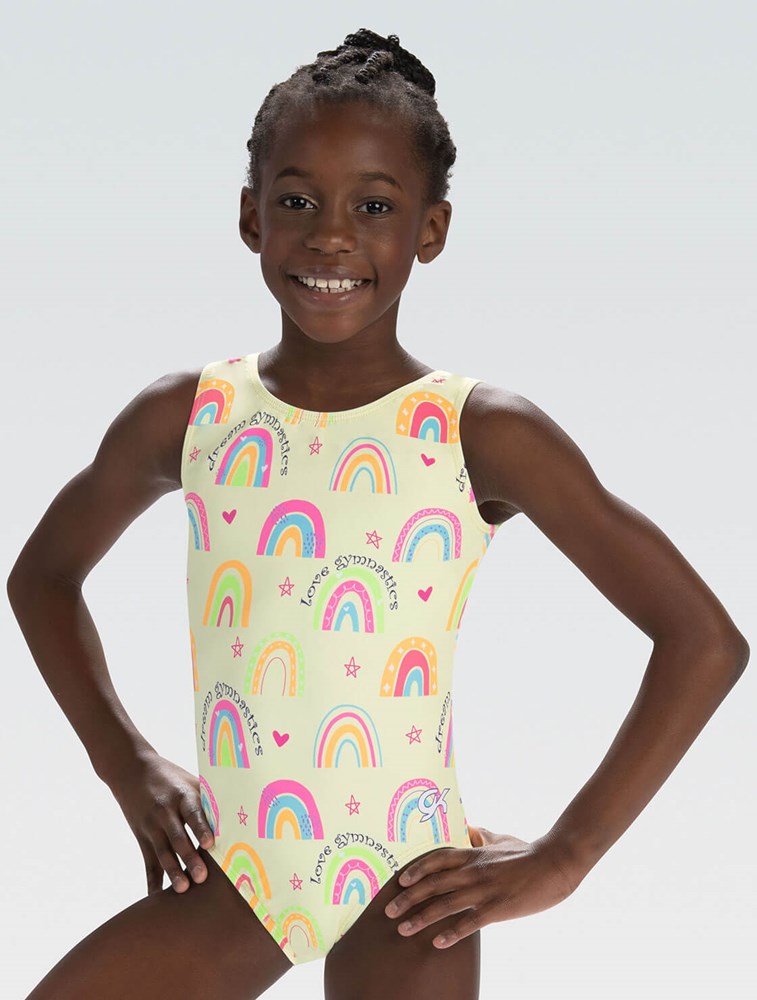 GKids Stripes N' Rainbow Kids Leotard