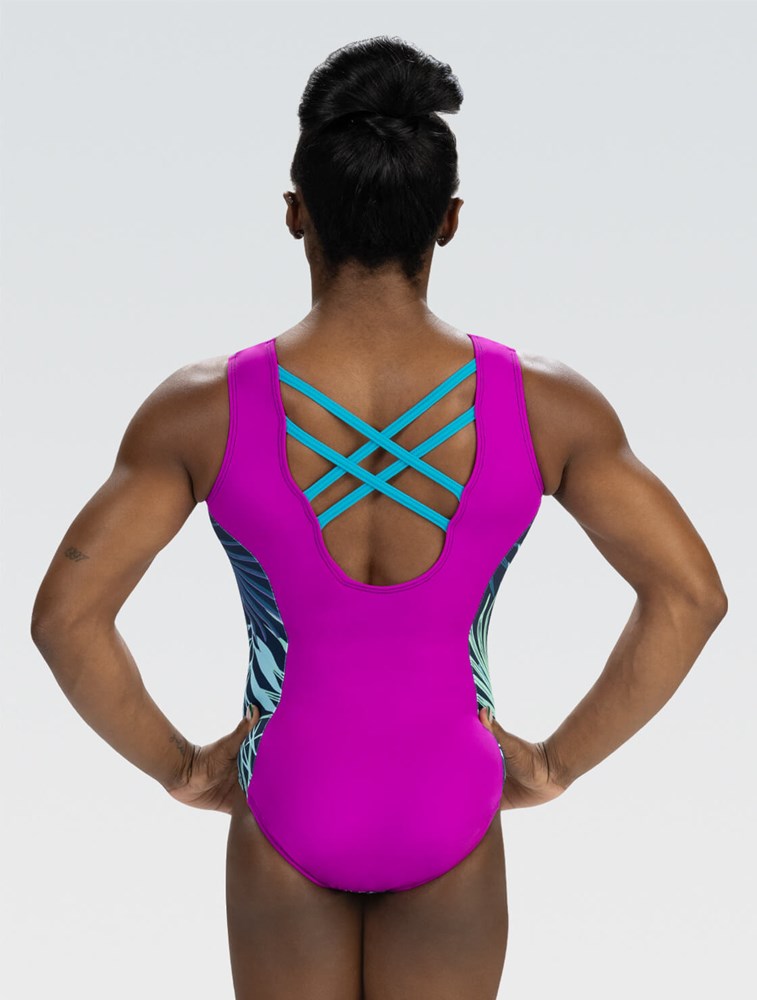 Simone Biles Magenta Majesty Tank Leotard