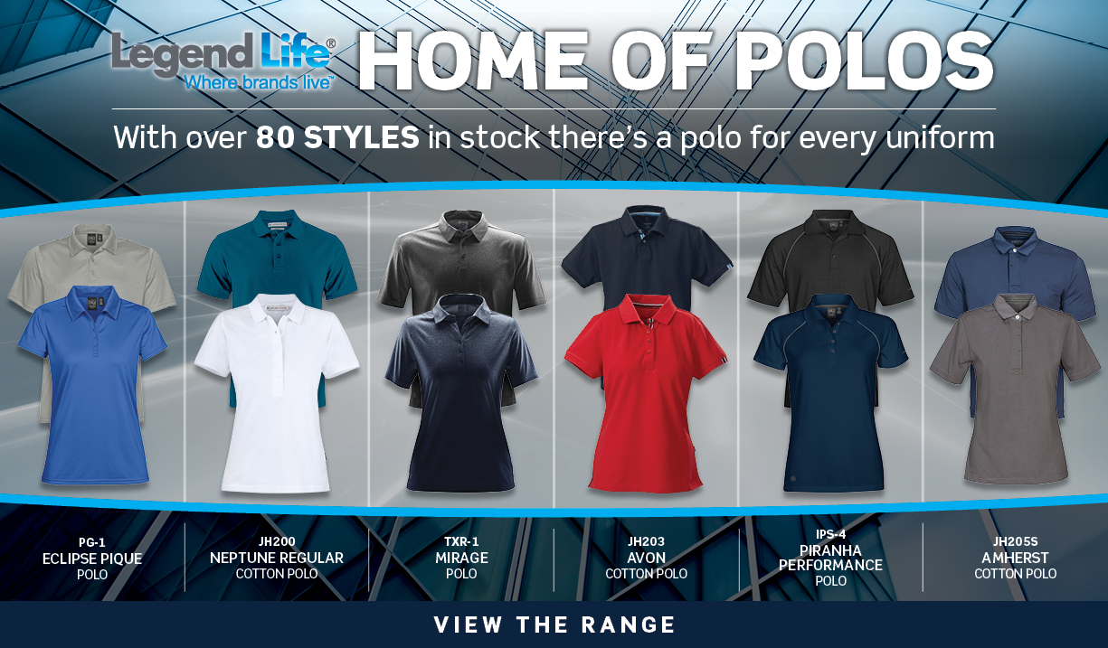 Customised polo shirts by LegendLife, Pro Sportswear