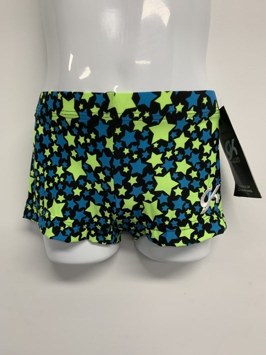 BRIGHT STARS GREEN/BLUE SHORTS