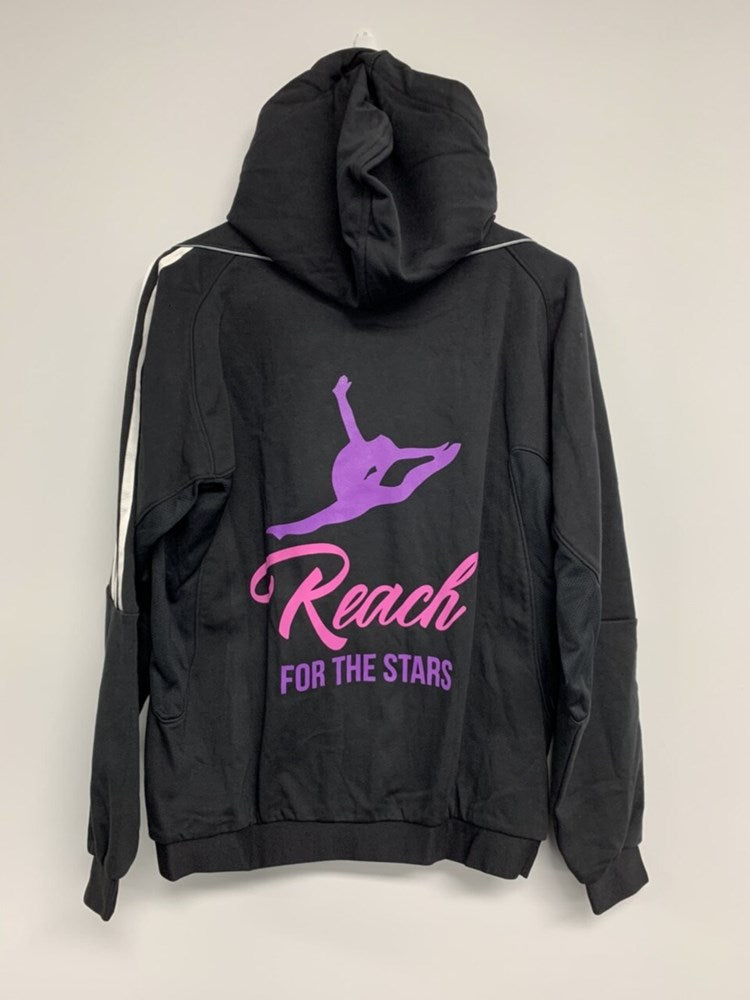 Adult Reaching For The Stars Black Hoodie