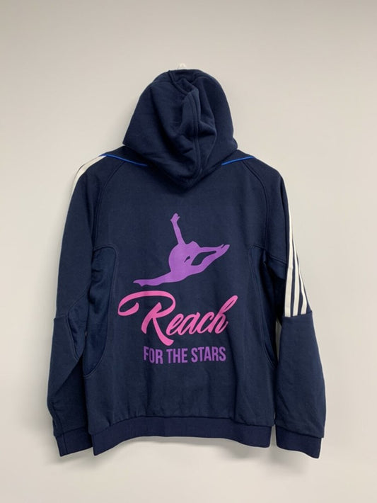Adult Reaching For The Stars Navy Hoodie