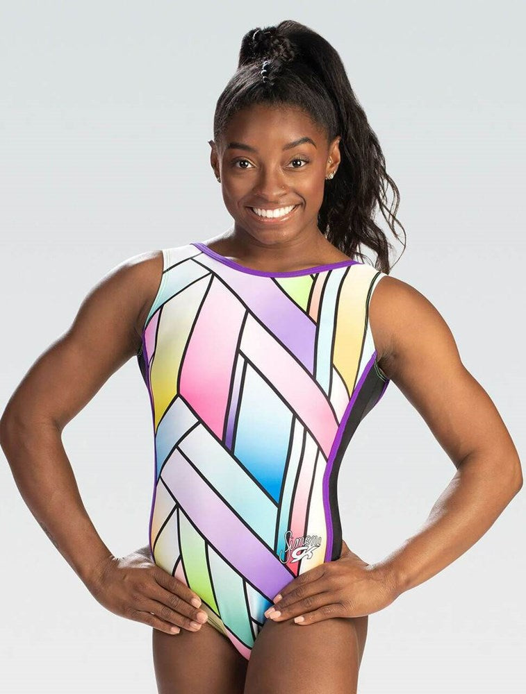 Simone Biles Collection Stained Glass Tank Leotard