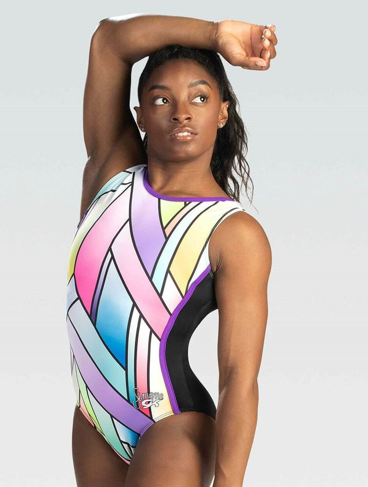Simone Biles Collection Stained Glass Tank Leotard