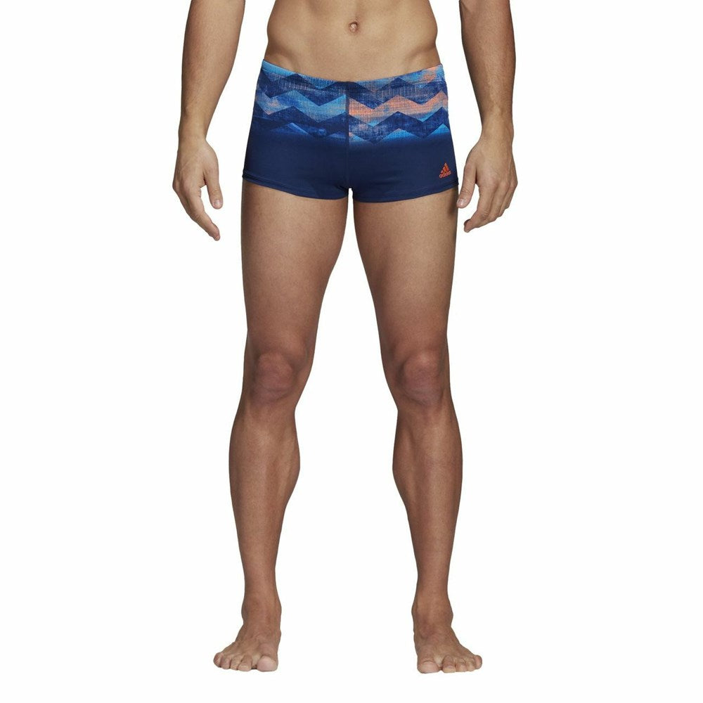 Men's Performance Boxer Print dark blue/ hi-res orange