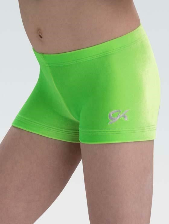 Velvet Micro Mini Workout Shorts Lime