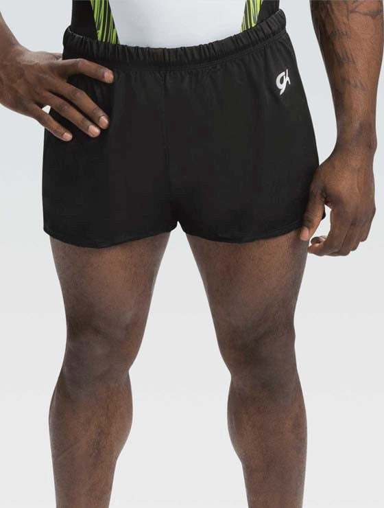Men's Nylon/Spandex Gymnastics Shorts Black
