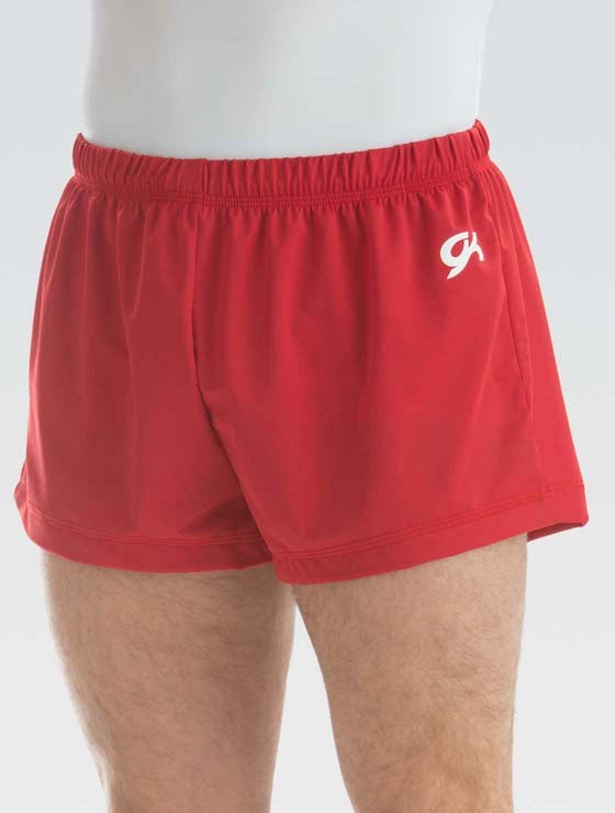 Men's Nylon/Spandex Gymnastics Shorts Red