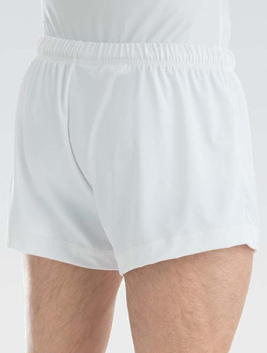 Men's Nylon/Spandex Gymnastics Shorts White