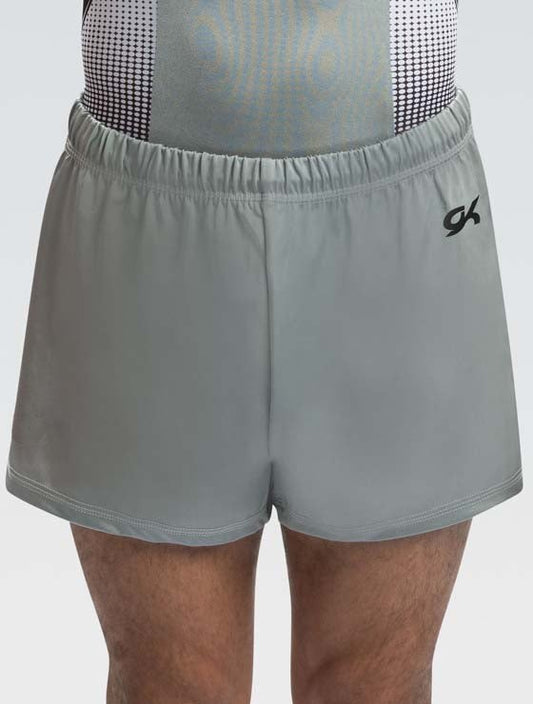 Men's Nylon/Spandex Gymnastics Shorts Steel