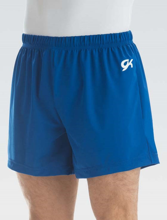 Men's Nylon/Spandex Long Gymnastics Shorts Royal