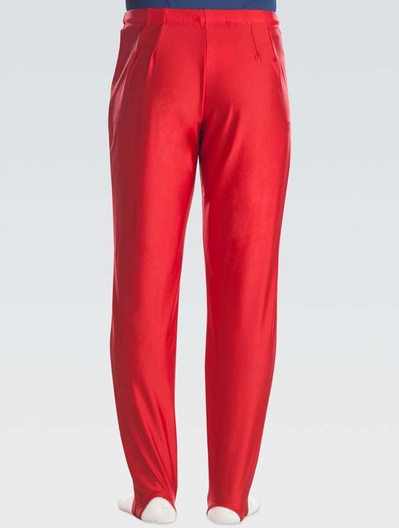 Men's Nylon/Spandex Gymnastics Pants Red