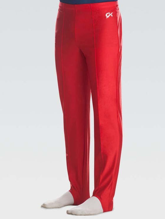 Men's Nylon/Spandex Gymnastics Pants Red
