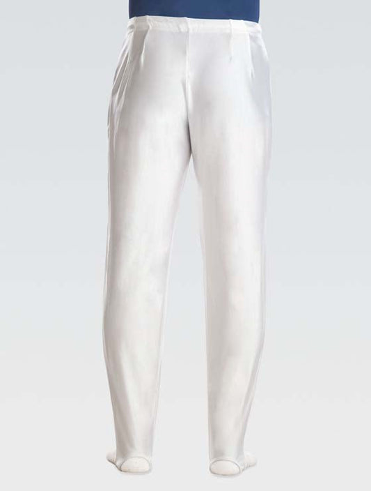 Men's Nylon/Spandex Gymnastics Pants White