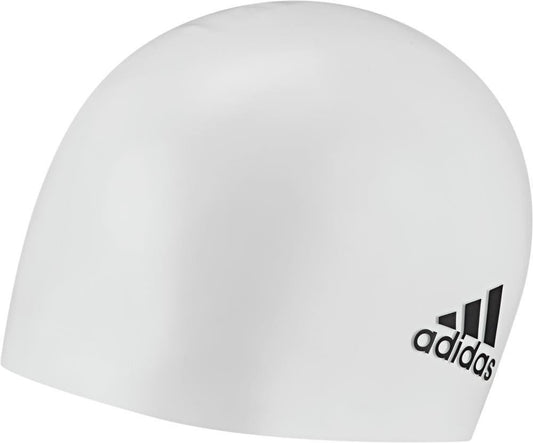 Silicone Logo Swim Cap White