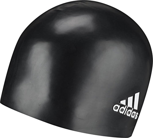 Silicone Logo Swim Cap Black