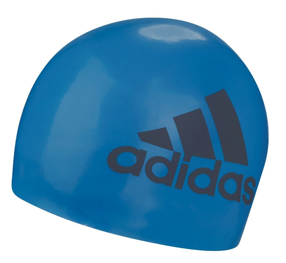 Silicone Graphic Swim Cap Blue