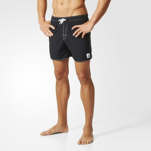 Short Leg Solid Water Short Black