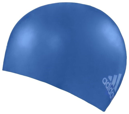 Silicone Logo Swim Cap Blue