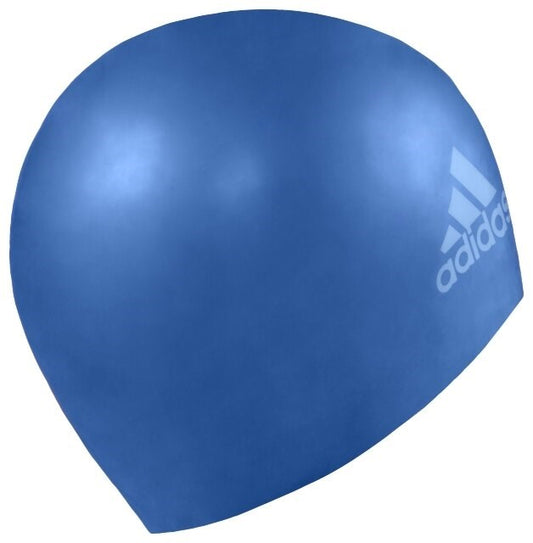 Silicone Logo Swim Cap Blue
