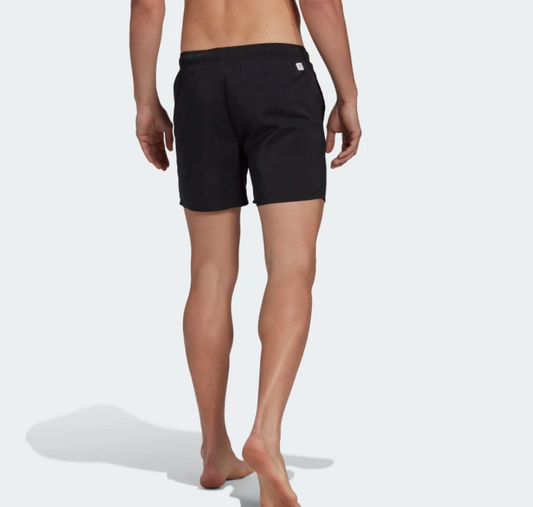 Short Length Solid Swim Short (Black)