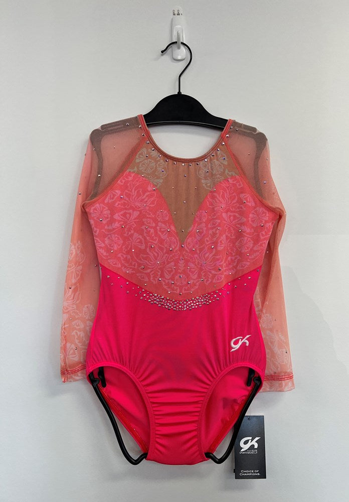 Floral Overlay Competition Leotard